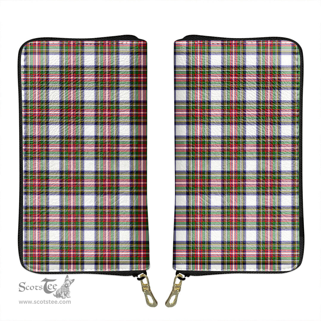 Scottish Stewart Dress Modern Clan Tartan Leather Clutch Purse