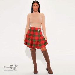 Scottish Adair Clan Crest Tartan Womens Mini Skirt Tartan Plaid Skirt