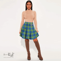 Scottish Barclay Hunting Ancient Clan Crest Tartan Womens Mini Skirt Tartan Plaid Skirt