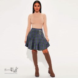 Scottish Fletcher Modern Clan Crest Tartan Womens Mini Skirt Tartan Plaid Skirt