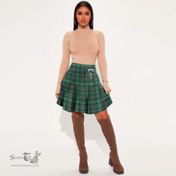 Scottish Ross Hunting Modern Clan Crest Tartan Womens Mini Skirt Tartan Plaid Skirt