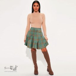 Scottish MacKintosh Hunting Ancient Clan Crest Tartan Womens Mini Skirt Tartan Plaid Skirt