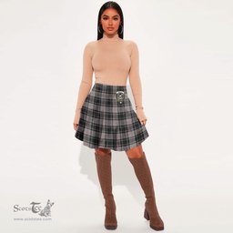 Scottish Moffat Modern Clan Crest Tartan Womens Mini Skirt Tartan Plaid Skirt