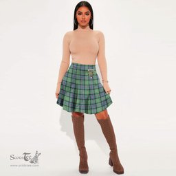 Scottish MacThomas Ancient Clan Crest Tartan Womens Mini Skirt Tartan Plaid Skirt