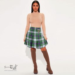 Scottish MacKenzie Dress Modern Clan Crest Tartan Womens Mini Skirt Tartan Plaid Skirt