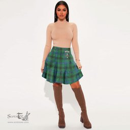 Scottish Henderson Ancient Clan Crest Tartan Womens Mini Skirt Tartan Plaid Skirt