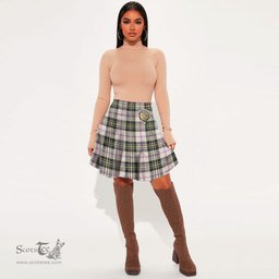 Scottish MacPherson Dress Ancient Clan Crest Tartan Womens Mini Skirt Tartan Plaid Skirt