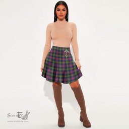 Scottish Logan Modern Clan Crest Tartan Womens Mini Skirt Tartan Plaid Skirt