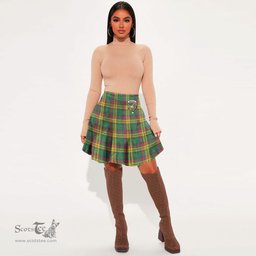 Scottish MacMillan Old Ancient Clan Crest Tartan Womens Mini Skirt Tartan Plaid Skirt