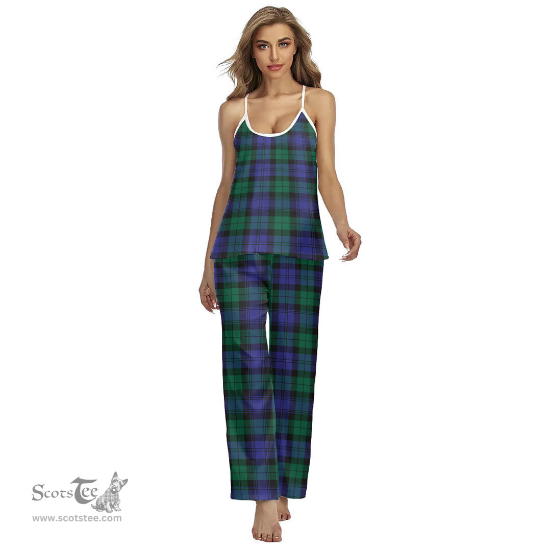 Scottish Blackwatch Modern Clan Tartan Womens Cami Pajamas Set