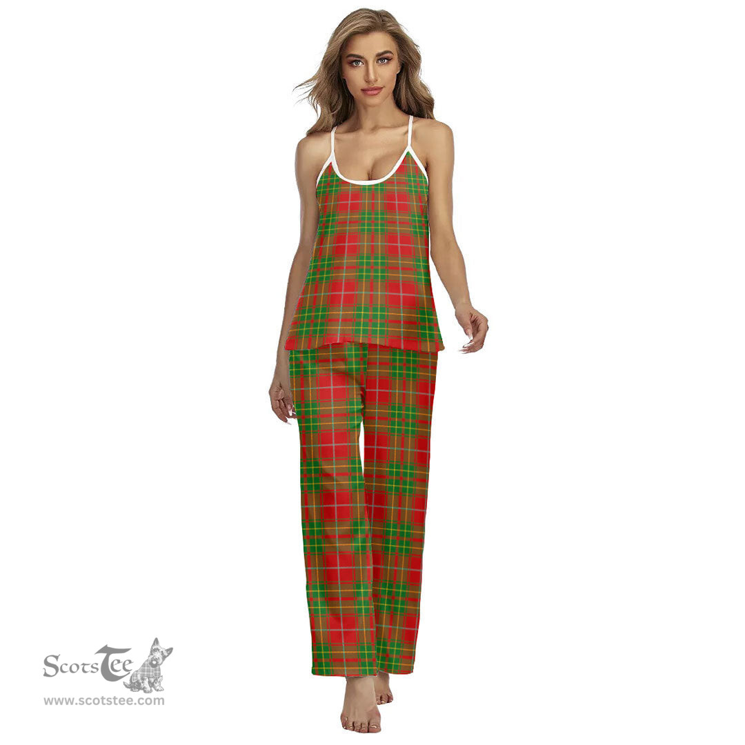 Scottish Burnett Ancient Clan Tartan Womens Cami Pajamas Set