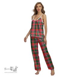 Scottish Dalziel Modern Clan Tartan Womens Cami Pajamas Set
