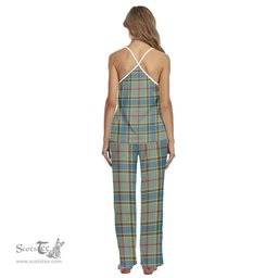 Scottish Balfour Blue Clan Tartan Womens Cami Pajamas Set