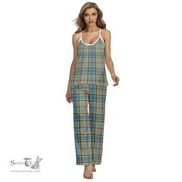 Scottish Balfour Blue Clan Tartan Womens Cami Pajamas Set