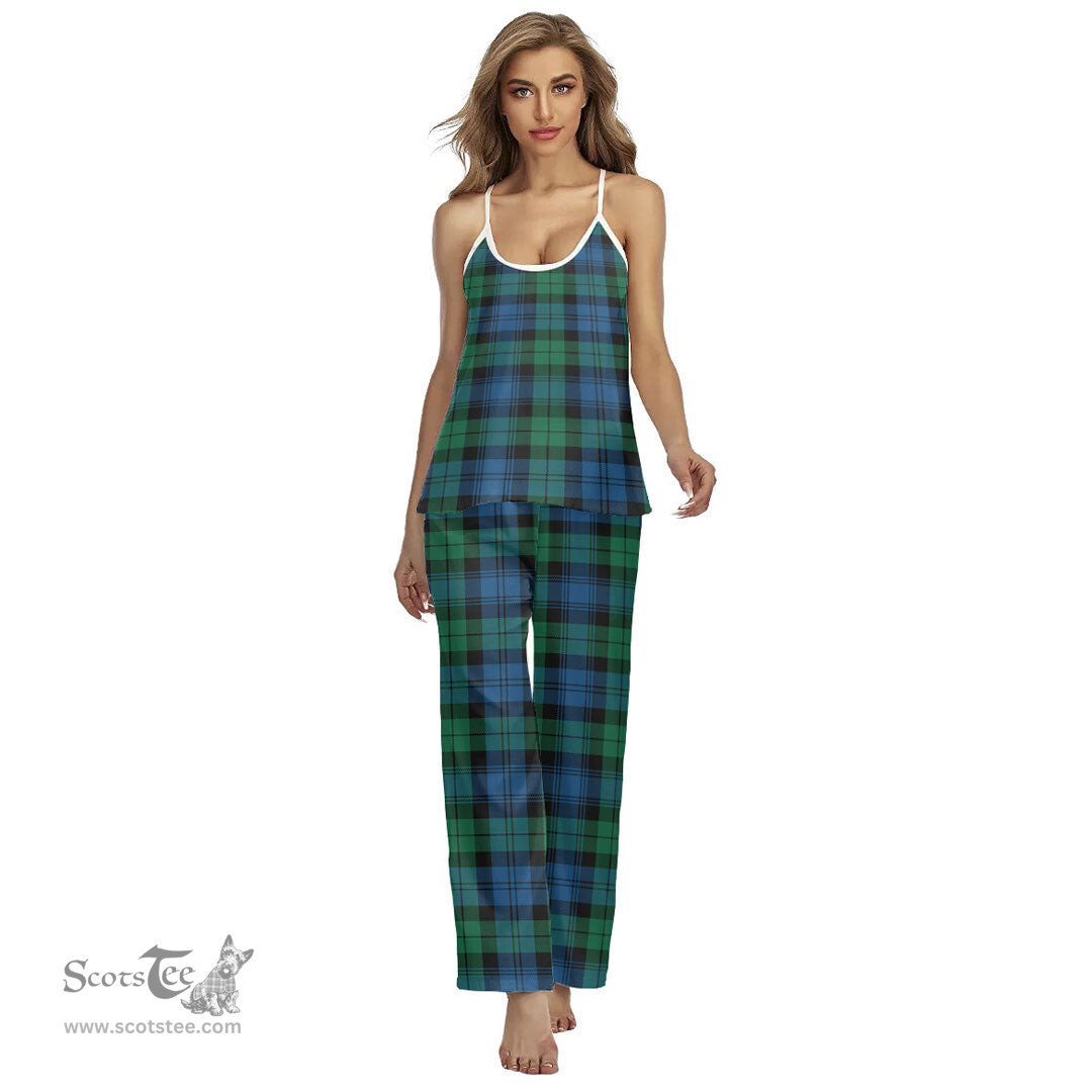 Scottish Blackwatch Ancient Clan Tartan Womens Cami Pajamas Set