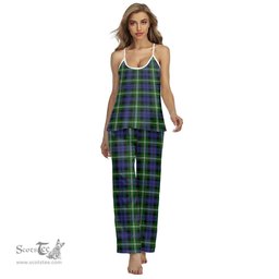 Scottish Baillie Modern Clan Tartan Womens Cami Pajamas Set