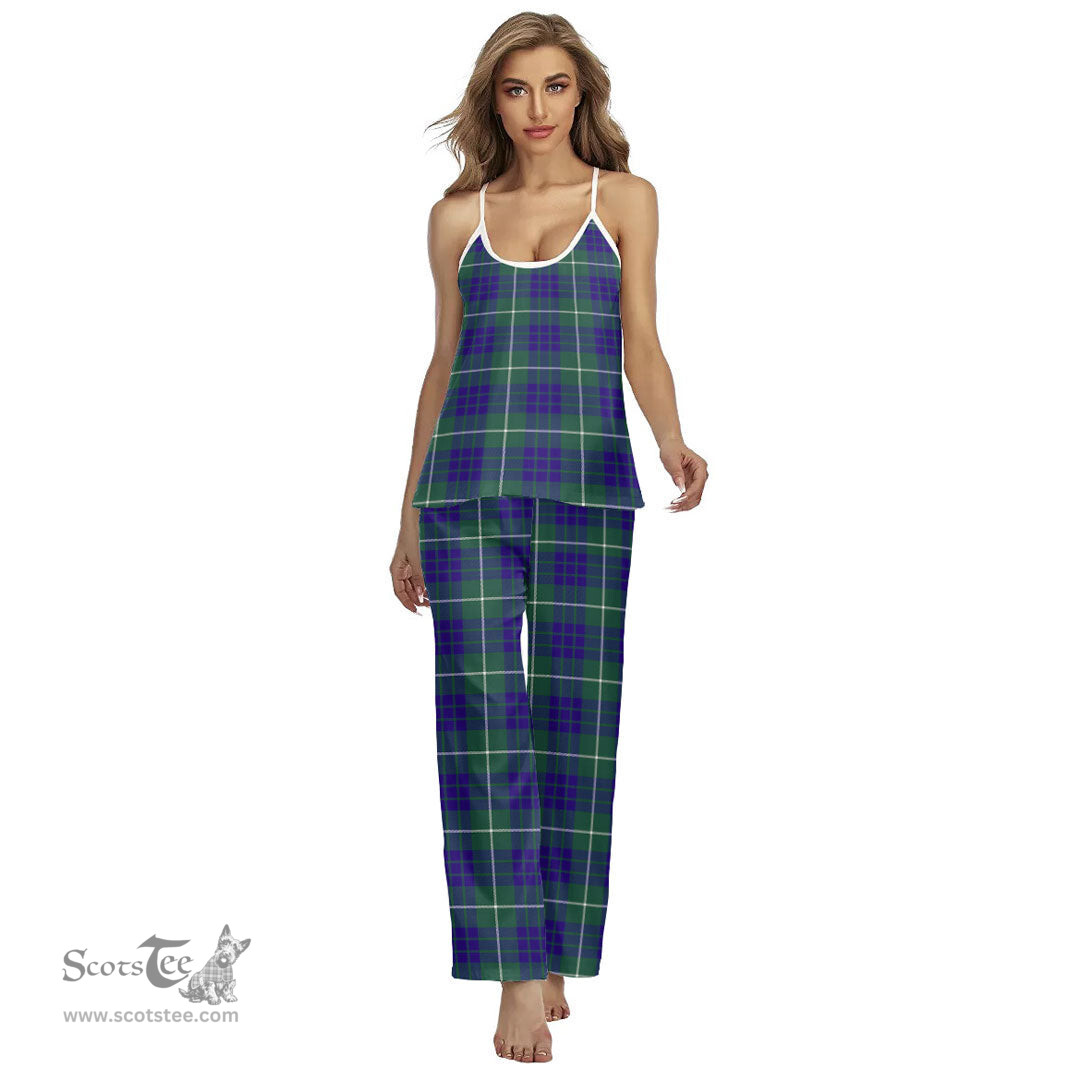 Scottish Hamilton Hunting Modern Clan Tartan Womens Cami Pajamas Set