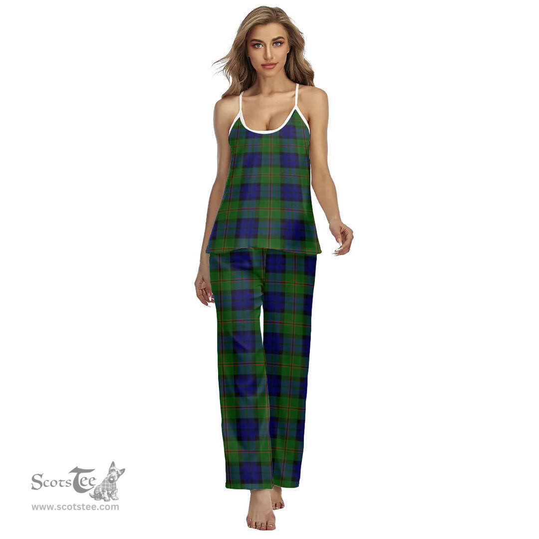 Scottish Dundas Modern Clan Tartan Womens Cami Pajamas Set