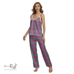 Scottish Lindsay Ancient Clan Tartan Womens Cami Pajamas Set