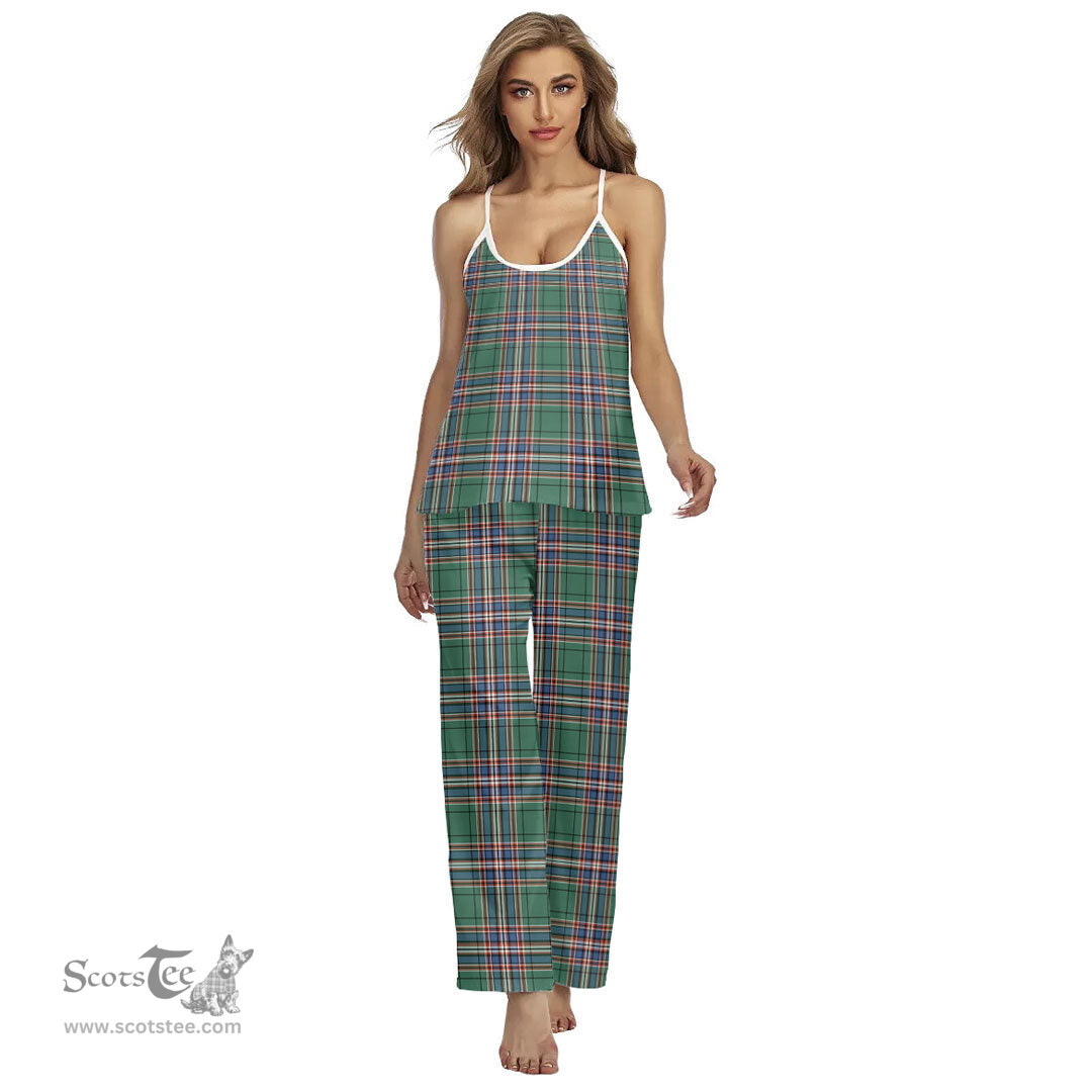 Scottish MacFarlane Hunting Ancient Clan Tartan Womens Cami Pajamas Set