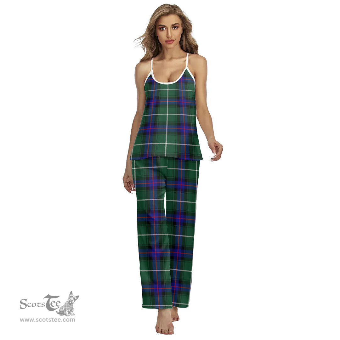 Scottish MacDonald of the Isles Hunting Modern Clan Tartan Womens Cami Pajamas Set