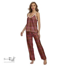 Scottish MacAlister Modern Clan Tartan Womens Cami Pajamas Set