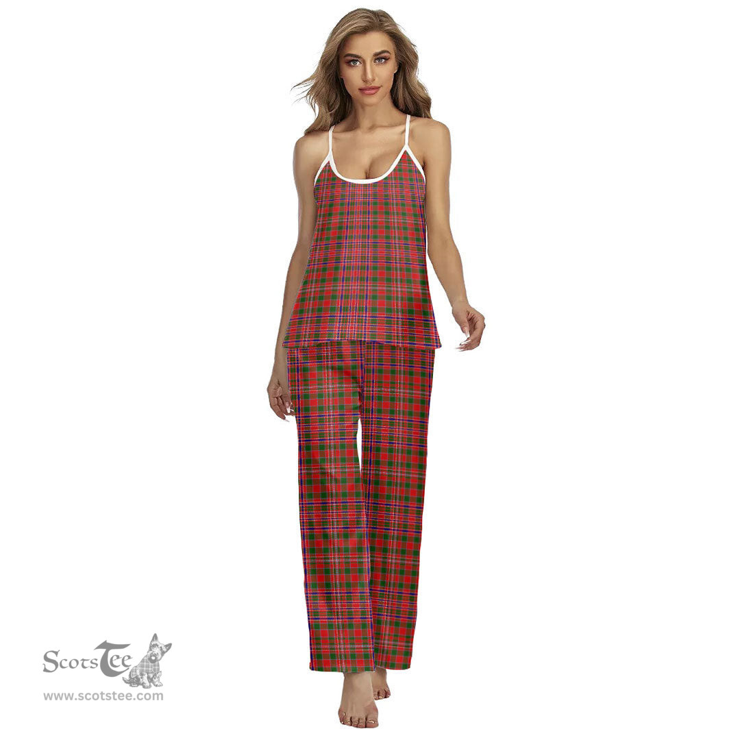 Scottish MacAlister Modern Clan Tartan Womens Cami Pajamas Set