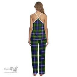 Scottish MacNeill of Barra Modern Clan Tartan Womens Cami Pajamas Set