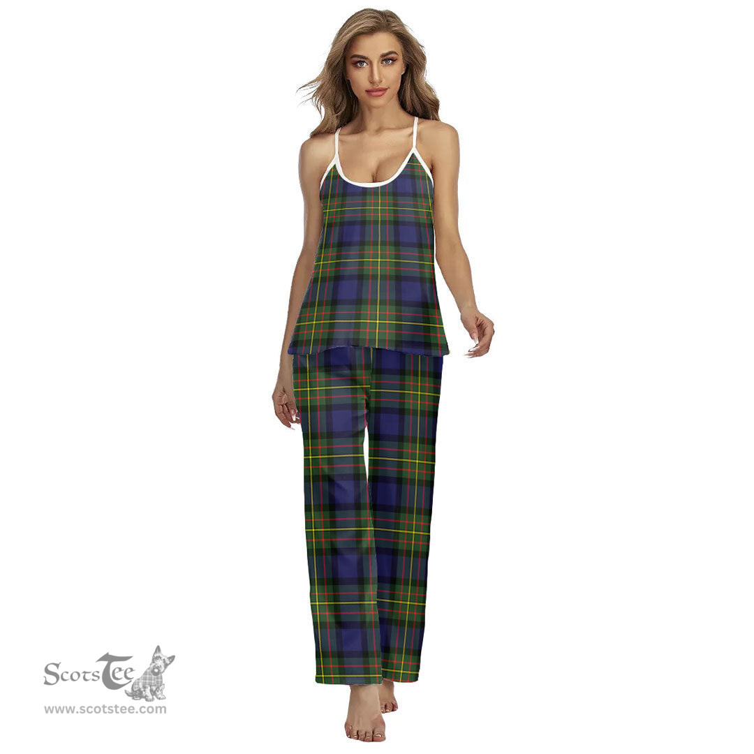 Scottish MacLaren Modern Clan Tartan Womens Cami Pajamas Set