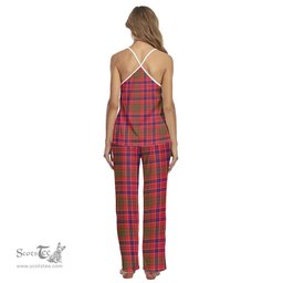 Scottish Lumsden Modern Clan Tartan Womens Cami Pajamas Set