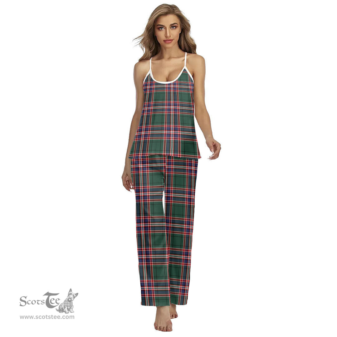 Scottish MacFarlane Hunting Modern Clan Tartan Womens Cami Pajamas Set