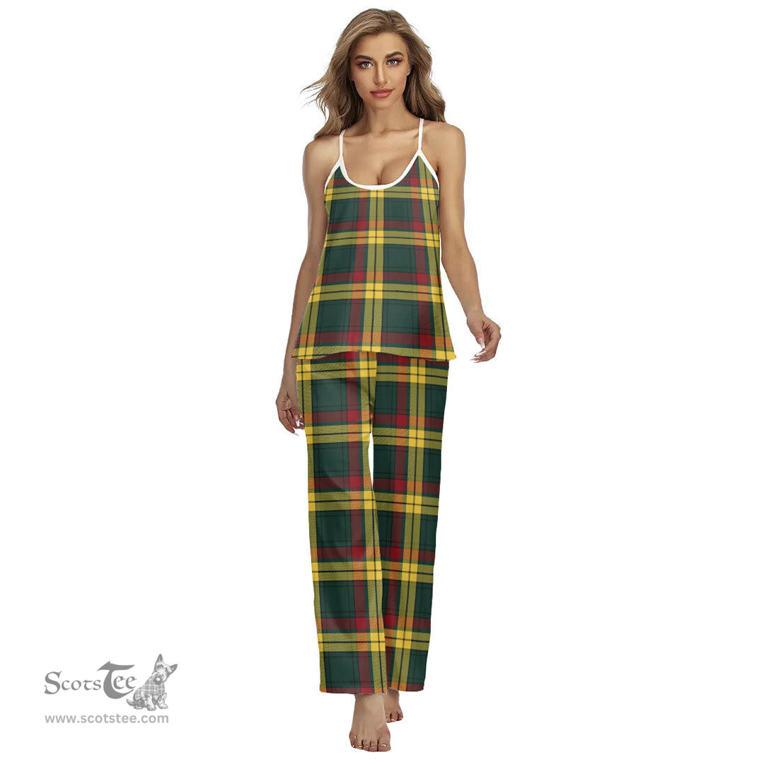 Scottish MacMillan Old Modern Clan Tartan Womens Cami Pajamas Set
