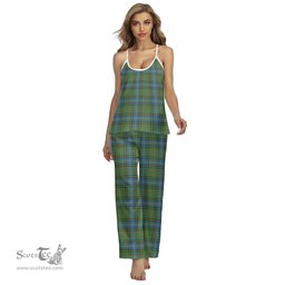 Scottish MacMillan Hunting Ancient Clan Tartan Womens Cami Pajamas Set