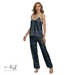 Scottish MacLeod of Harris Modern Clan Tartan Womens Cami Pajamas Set