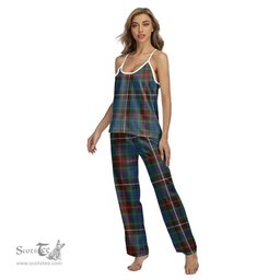 Scottish Fraser Hunting Ancient Clan Tartan Womens Cami Pajamas Set