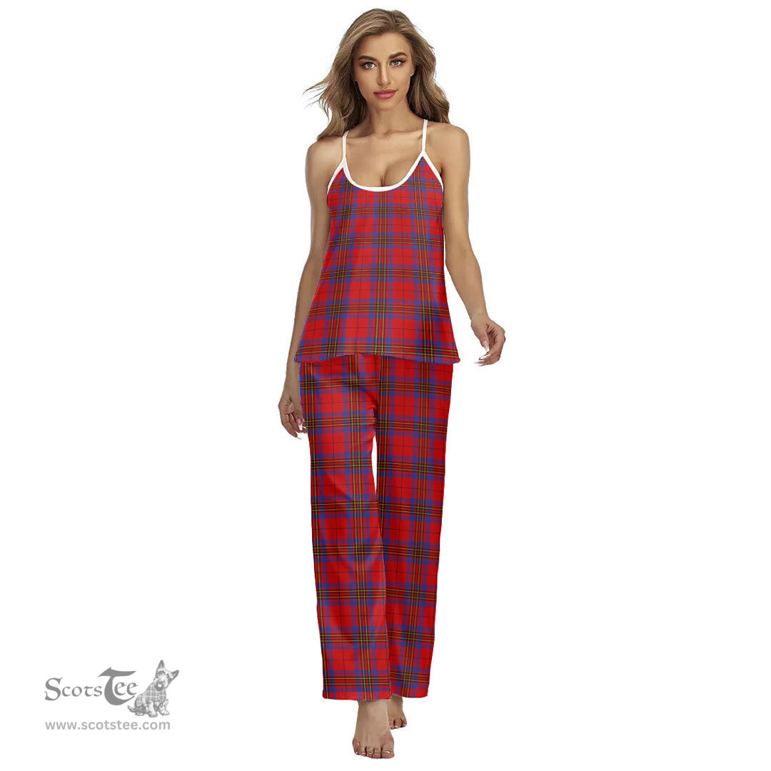 Scottish Leslie Modern Clan Tartan Womens Cami Pajamas Set