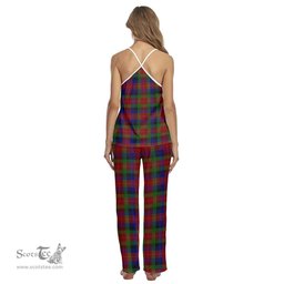 Scottish Tennant Clan Tartan Womens Cami Pajamas Set