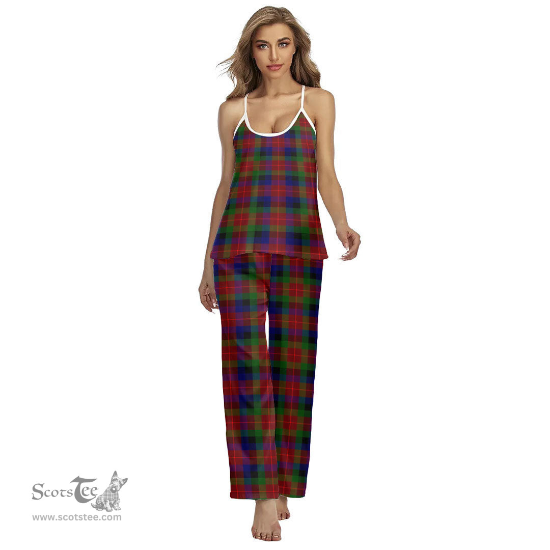 Scottish Tennant Clan Tartan Womens Cami Pajamas Set