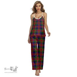 Scottish Tennant Clan Tartan Womens Cami Pajamas Set