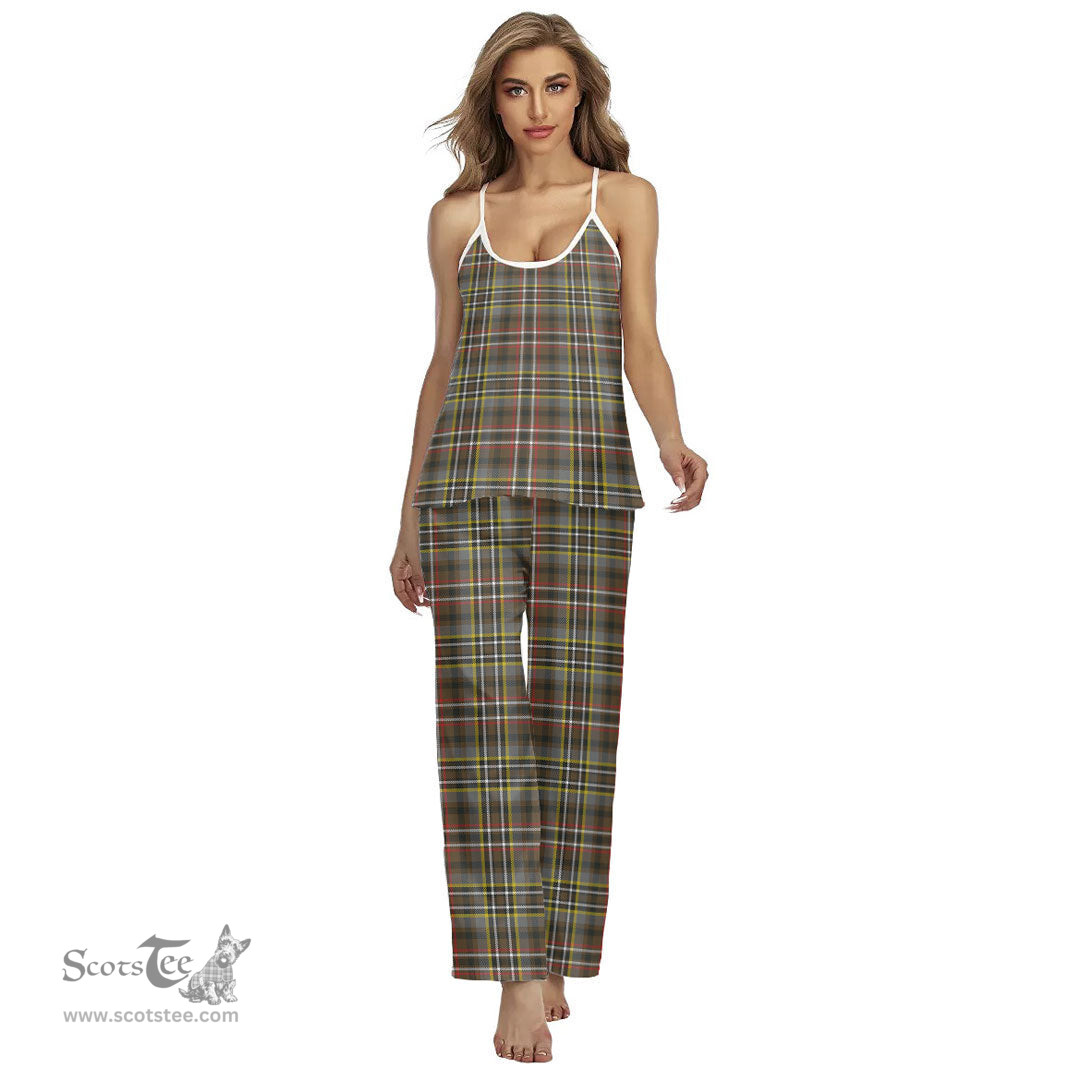 Scottish SCOTT GREEN WEATHERED Clan Tartan Womens Cami Pajamas Set