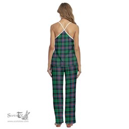 Scottish Urquhart Broad Red Ancient Clan Tartan Womens Cami Pajamas Set