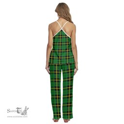 Scottish Wallace Hunting Green Clan Tartan Womens Cami Pajamas Set