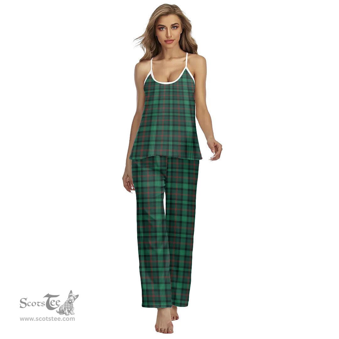 Scottish Ross Hunting Modern Clan Tartan Womens Cami Pajamas Set