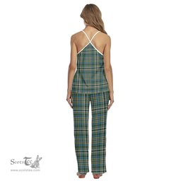 Scottish SCOTT GREEN ANCIENT Clan Tartan Womens Cami Pajamas Set