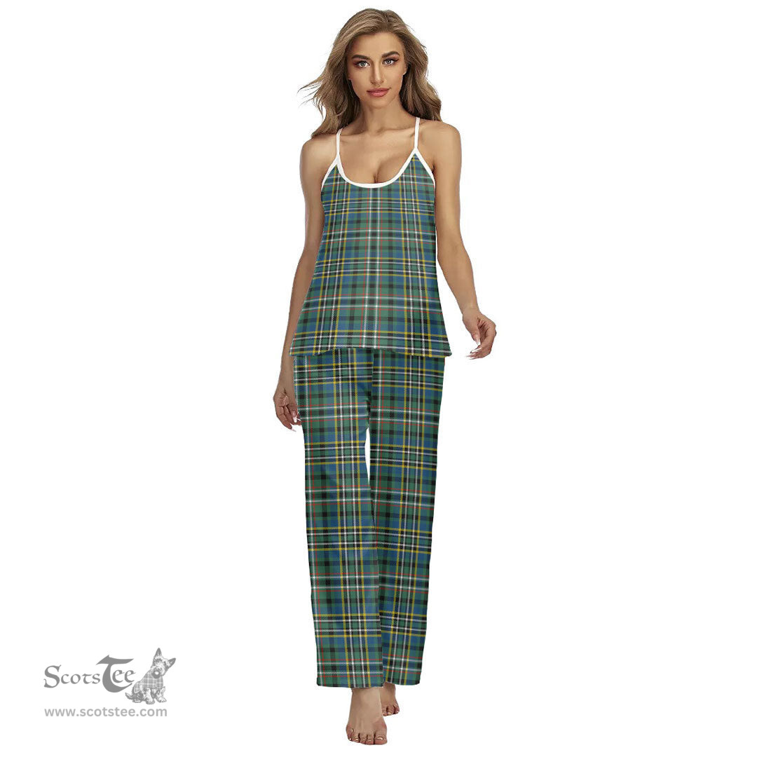 Scottish SCOTT GREEN ANCIENT Clan Tartan Womens Cami Pajamas Set