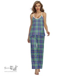 Scottish US Marine Clan Tartan Womens Cami Pajamas Set