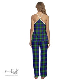 Scottish Sempill Modern Clan Tartan Womens Cami Pajamas Set