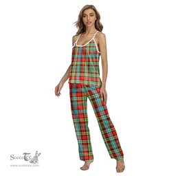 Scottish Ogilvie Clan Tartan Womens Cami Pajamas Set