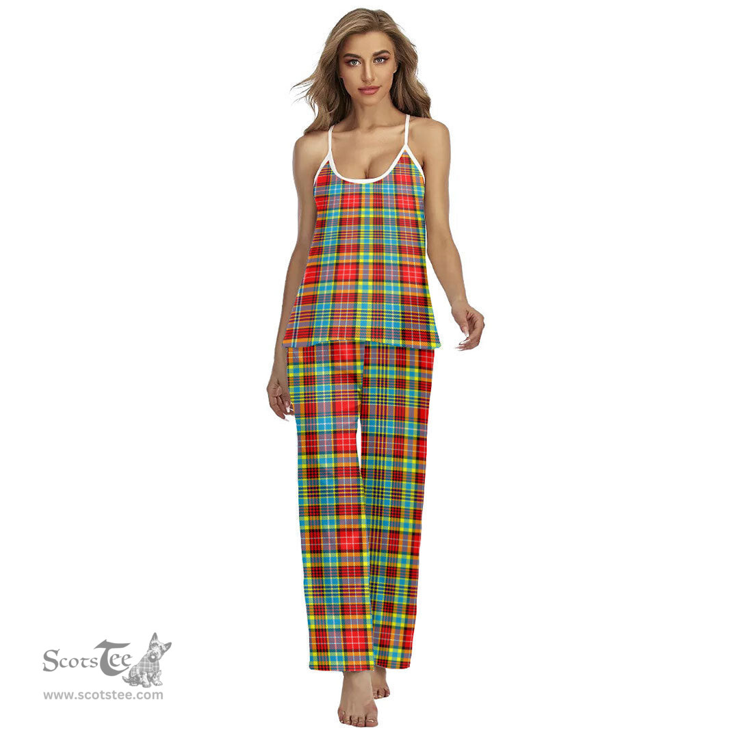 Scottish Ogilvie Clan Tartan Womens Cami Pajamas Set