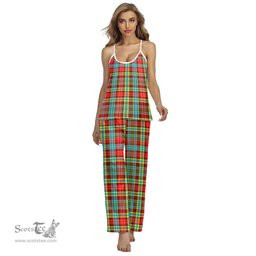 Scottish Ogilvie Clan Tartan Womens Cami Pajamas Set